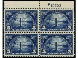 **/* ESTADOS UNIDOS. Sc.616 (4). 1924. 5 Cents. Blue, Block Of Four, 2 Hinged, Very Well Centered.... - Otros & Sin Clasificación