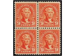 ** ESTADOS UNIDOS. Sc.561 (4). 1923. 9 Cents. Rose. Block Of Four, Very Well Centered, Never Hinged.... - Otros & Sin Clasificación