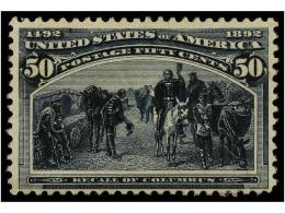 * ESTADOS UNIDOS. Sc.240. 1893. 50 Cents. Slate Blue. Nice Presence, Regummed. Scott.500$. - Otros & Sin Clasificación