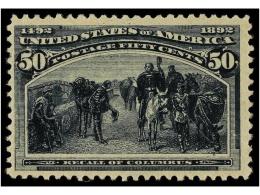 * ESTADOS UNIDOS. Sc.240. 1893. 50 Cents. Slate Blue, Fresh Colour. VERY FINE. Scott.500$. - Other & Unclassified