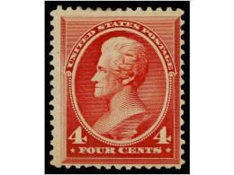 * ESTADOS UNIDOS. Sc.215. 1888. 4 Cents. Carmine, Normal Centering, Original Gum. FINE. Scott.225$. - Other & Unclassified