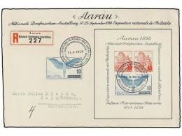 SUIZA. 1938. AARAU A ALEMANIA. HB. Circulada, Al Dorso Llegada. - Otros & Sin Clasificación