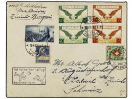 SUIZA. Mi.233 (2), 234 (2), 238, 169, 194. 1929. ZURICH A BENGASI (Libia). Carta Circulada Por Correo Aéreo.... - Autres & Non Classés