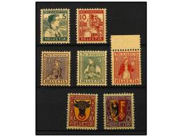 ** SUIZA. Yv.149/50, 154/56, 168/69. 1915-18. PRO JUVENTUTE. Complete Sets, Never Hinged. Yvert.259€. - Autres & Non Classés