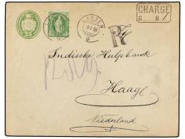 SUIZA. Yv.72. 1888. LAUSEN A HOLANDA. Entero Postal De 25 Rp. Con Franqueo Adicional De 25 Rp. Marca... - Autres & Non Classés