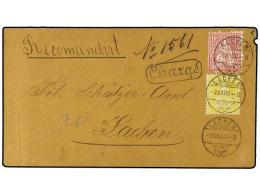 SUIZA. 1880. Registered Cover Used Locally In LACHEN Bearing 1867-78 10 C. Carmine & 15 C. Lemon... - Autres & Non Classés