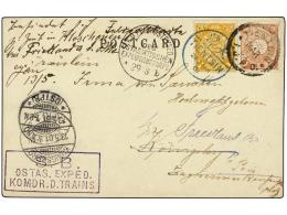 CHINA. 1901. TIENSIN To GERMANY. Postcard Franked With Chinese 1 Cent. Stamp And Japanese Occupation 1... - Autres & Non Classés