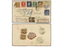 CHILE. Sc.51/52, 58, 59, 64, 70 (3), 71. 1905. VALPARAÍSO A HOLANDA. Entero Postal De 10 Cts. Gris... - Other & Unclassified