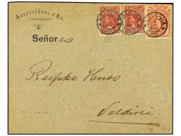 CHILE. 1901 (Jan 8). Cover (printed Advertising For Perfumes And Fragrances On Reverse) From Valparaiso To Valdivia... - Otros & Sin Clasificación