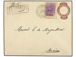 BRASIL. Sc.153. 1899. S. PAULO A MOCOCÁ. Entero Postal De 200 Reis Lila Con Franqueo Adicional Con... - Other & Unclassified