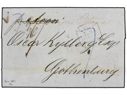 BRASIL. 1857 (April 13). Entire Letter From RIO DE JANEIRO To GOTHENBURG (Sweden), Endorsed ´per... - Other & Unclassified