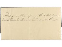 BRASIL. 1853 (June 11). Entire Letter Written From Rio De Janeiro Addressed To ´Cardeal Giovanni... - Other & Unclassified