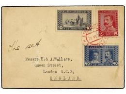 BOSNIA-HERZEGOVINA. Mi.121/23. 1917. SARAJEVO To ENGLAND. Complet Set On Cover. - Other & Unclassified