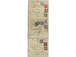 BOSNIA-HERZEGOVINA. 1913-15. 3 PARCEL RECEIPT From TUZLA, SARAJEVO And NEVESIN Diverse Franking. - Sonstige & Ohne Zuordnung