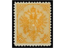 * BOSNIA-HERZEGOVINA. Fe.19. 1900-01. 40 Heller Yellow. Fresh And Fine. Cat. 230€. - Sonstige & Ohne Zuordnung