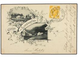 BOSNIA-HERZEGOVINA. Mi.2II. 1899. MAGLAU To DRESDEN. Postcard Franked By 2 H. Yellow. - Andere & Zonder Classificatie