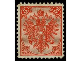 * BOSNIA-HERZEGOVINA. Fe.5II. 1895-99. 5 Kr. Red, Perf. 11 1/2. Fresh And Rare. Cat. 780€. - Other & Unclassified