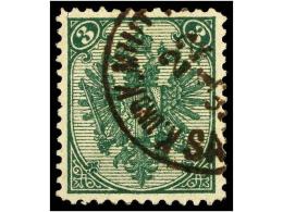 ° BOSNIA-HERZEGOVINA. Fe.4Ie. 1879. 3 Kr. Deep Green, Perf. 11 1/2. Very Fine. Cat. 190€. - Andere & Zonder Classificatie