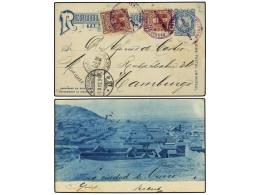 BOLIVIA. 1902. COCHABAMBA A ALEMANIA. Entero Postal De 2 Ctvos. Con Fotografía Al Dorso Circulada Con... - Sonstige & Ohne Zuordnung