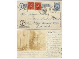 BOLIVIA. 1900. POTOSÍ A U.S.A. Entero Postal De 2 Ctvos. Azul Con Fotografía En El Reverso.... - Altri & Non Classificati