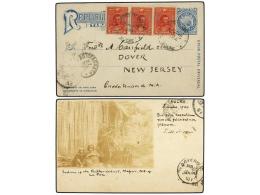 BOLIVIA. 1900. SUCRE A U.S.A. Entero Postal Con Fotografía Real Circulado Con Fraqueo Adicional De 2... - Other & Unclassified