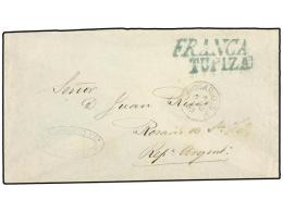 BOLIVIA. 1883 (8 Junio). TUPIZA A ROSARIO (Argentina). Marca FRANCA/TUPIZA Uso Provisional Por Falta De... - Other & Unclassified