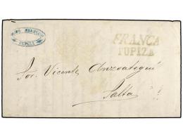 BOLIVIA. 1879 (16 Octubre). TUPIZA A SALTA (Argentina). Marca FRANCA/TUPIZA Uso Provisional Por Falta De... - Other & Unclassified