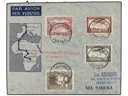 CONGO BELGA. 1935 (21-II). LULUABOURG A BRUSELAS. Primer Vuelo, Marca En Color Rojo, Al Dorso Llegada. (Mu. 46). - Altri & Non Classificati