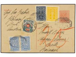 AUSTRIA. 1923. HEINSDORF To SWITZERLAND. 200 Kr. Rose Postal Stationary Uprated With 20 Kr., 80 Kr.... - Other & Unclassified