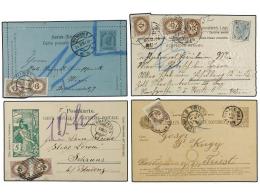 AUSTRIA. 1900-1907. Conjunto De 7 Cartas O Tarjetas, Tasadas A La Llegada Con Sellos De Austria. - Other & Unclassified