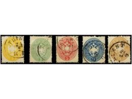 ° AUSTRIA. Mi.24/28. 1863. Complete Set, Fine Used. Michel.300€. - Otros & Sin Clasificación