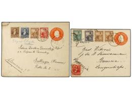 ARGENTINA. 1899-1900. Dos Sobres Circulados A ALEMANIA. Preciosos Franqueos. - Andere & Zonder Classificatie