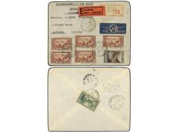 ANDORRA: ANDORRA FRANCESA. Yv.65, 78, 88 (5). 1942. ANDORRA A LAUSANNE (Suiza). 50 Cts. Verde, 1 F. 30... - Other & Unclassified