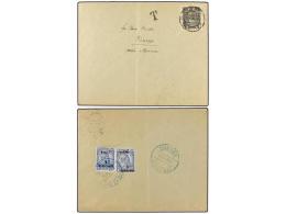 ALBANIA. Mi.P 8 (2). 1914. TRIEST (Austria) A DURAZZO. 1 Heller, Tasada A La Llegada Con Sellos De 1 Gr.... - Other & Unclassified