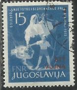 TRIESTE B 1953 YUGOSLAVIA SOPRASTAMPATO JUGOSLAVIA OVERPRINTED ANNESSIONE DELL'ISTRIA USATO USED OBLITERE' - Gebraucht