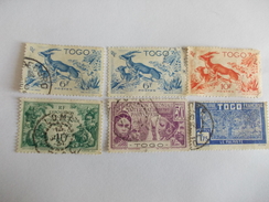 TIMBRE Togo 160 161 162 249 250 Valeur Mini 22.10 € - Used Stamps