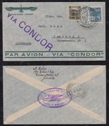 Brazil Brasil 1931 Airmail Cover CONDOR JOINVILLE Postmark To HAMBURG Germany Via RIO - Luftpost (private Gesellschaften)