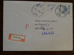 A Partir De Post 5 En F.B.A Le 10/01/78 Vers La Belgique En Recommandé - Storia Postale