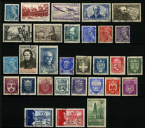 FRANCE - ANNEE COMPLETE 1942 - YT 538 à 567 - 30 TIMBRES OBLITERES - 1940-1949