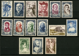 FRANCE - ANNEE COMPLETE 1950 - YT 863 à 877 - 15 TIMBRES OBLITERES - 1950-1959