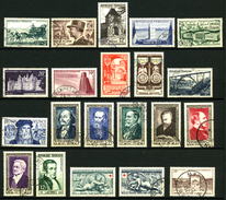 FRANCE - ANNEE COMPLETE 1952 - YT 919 à 939 - 21 TIMBRES OBLITERES - 1950-1959