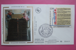 1989 FDC  Soie Bicentenaire De La Révolution Française - Révolution Française