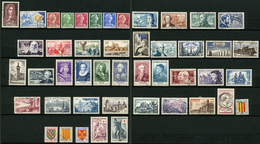 FRANCE - ANNEE COMPLETE 1955 - YT 1008 à 1049 - 46 TIMBRES OBLITERES - 1950-1959