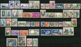 FRANCE - ANNEE COMPLETE 1962 - YT 1325 à 1367 - 49 TIMBRES OBLITERES - 1960-1969