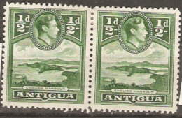 Antigua 1938  SG 98 1/2d Mounted Mint Pair - 1858-1960 Crown Colony