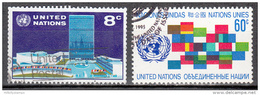 United Nations     Scott No   222-23     Used     Year  1971 - Oblitérés