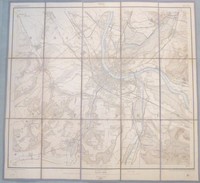 Carte Allemande Entoilée : BASEL (Suisse) - 1/25 000ème - 1895. - Carte Topografiche