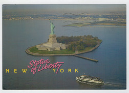 MAXICARD    NEW  YORK  STATUE  OF  THE  LIBERTY     2  SCAN   (VIAGGIATA) - Vrijheidsbeeld