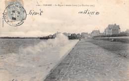 Paramé      35        La Digue A Marée Haute. 30 Octobre 1905       (voir Scan) - Parame