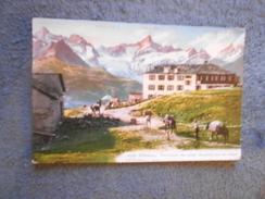 Carte Postale Hotel Riffelberg Panorama Des Alpes  Aussicht Auf Die Alpen - VS Wallis